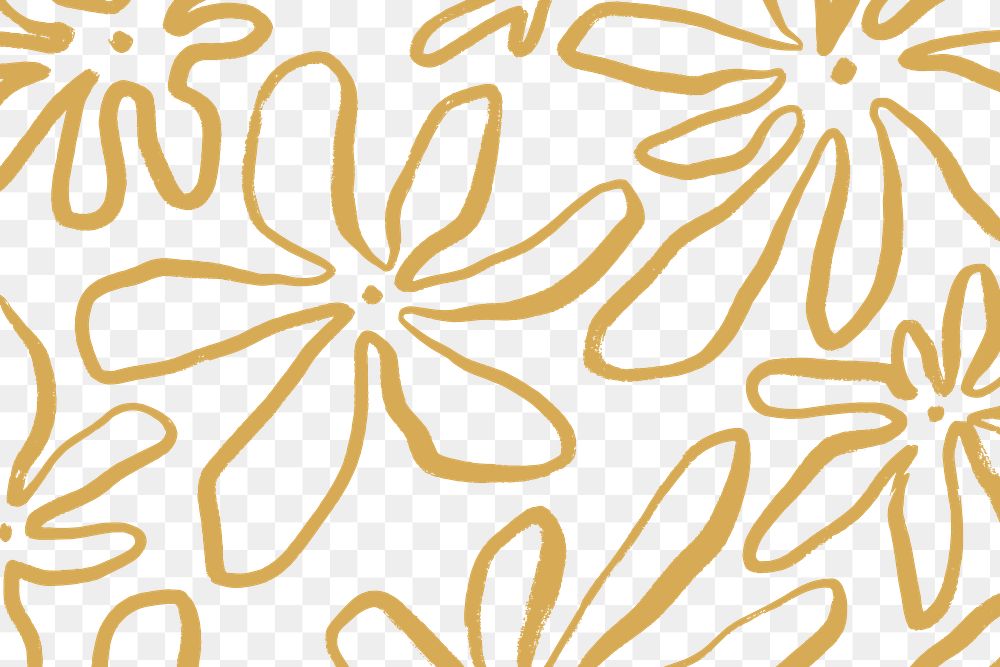 Yellow flower  png pattern overlay, transparent background