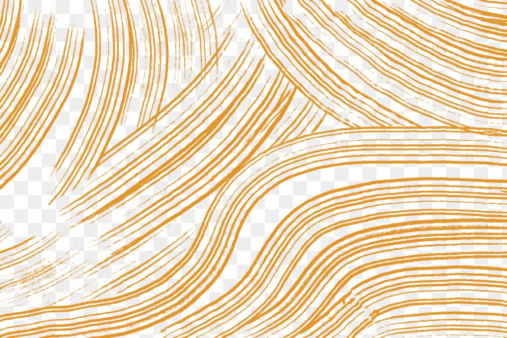 Png abstract brush smear background, yellow design, transparent background