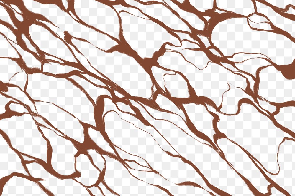 Png abstract wavy background, brown design, transparent background