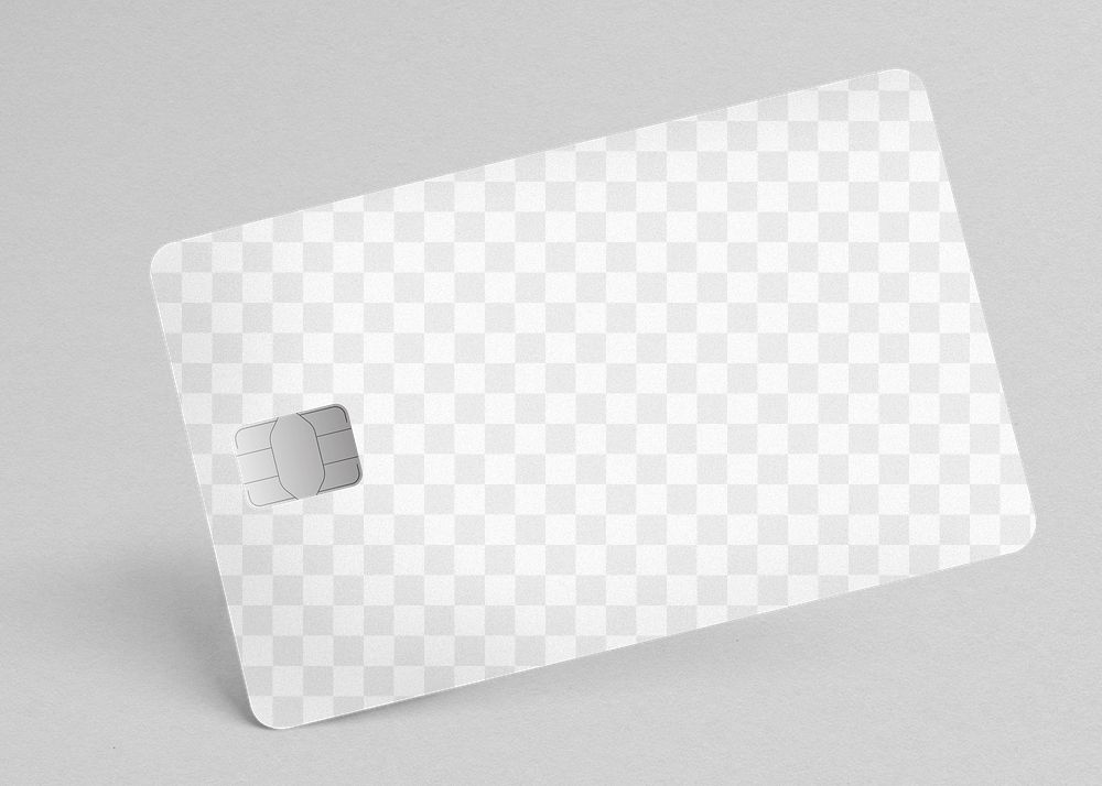 Credit card png mockup, editable transparent design 