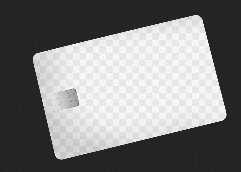 Credit card png mockup, editable transparent design 