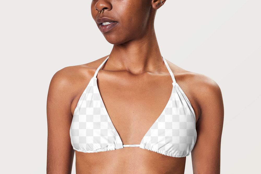Bikini png mockup, transparent swimwear