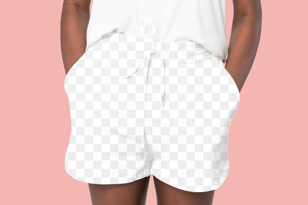 Men's shorts png mockup, transparent design