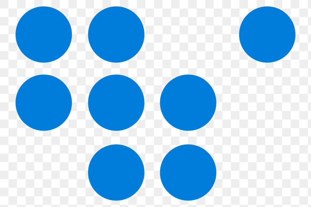 Blue dots png element, geometric shape design, transparent background