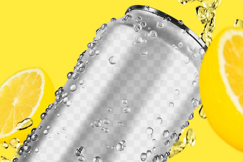 Soda can png mockup, transparent design