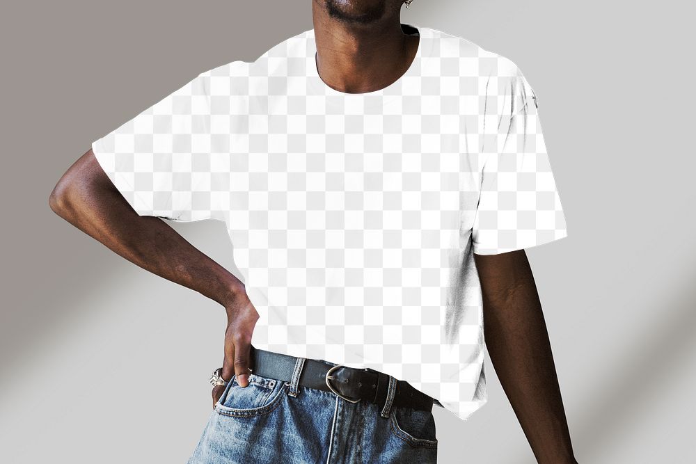 Editable t-shirt png mockup, apparel transparent design