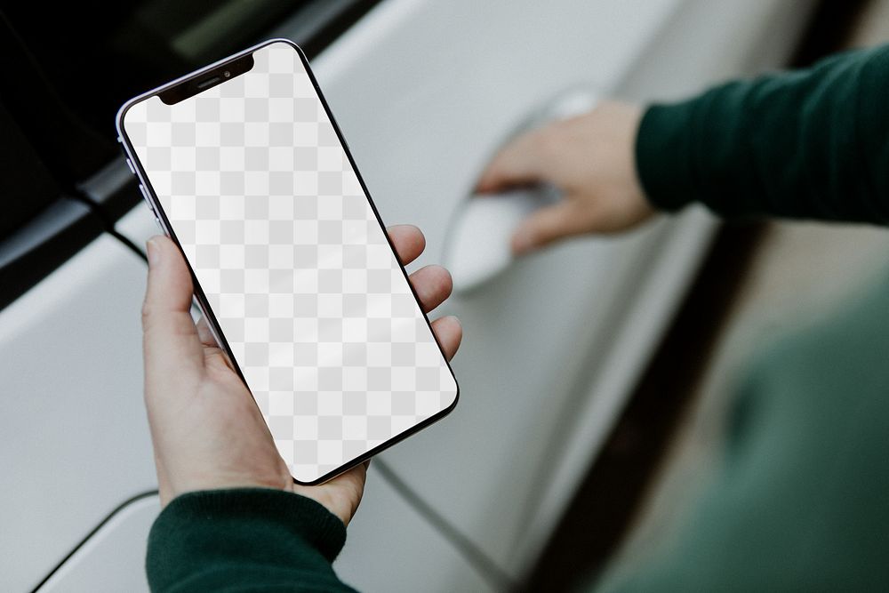 Smartphone screen png mockup, transparent design