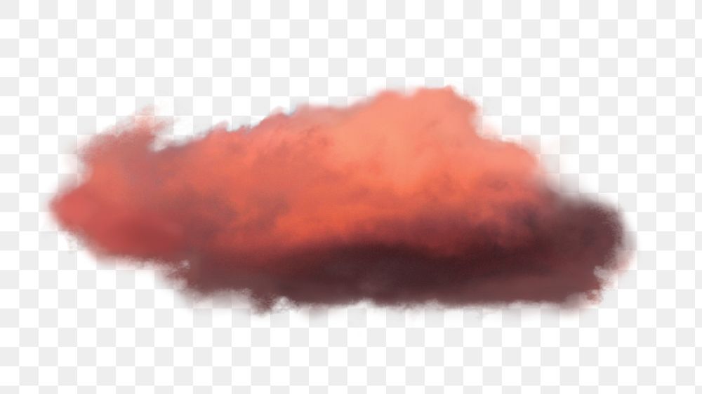 Pink cloud png sticker, transparent background