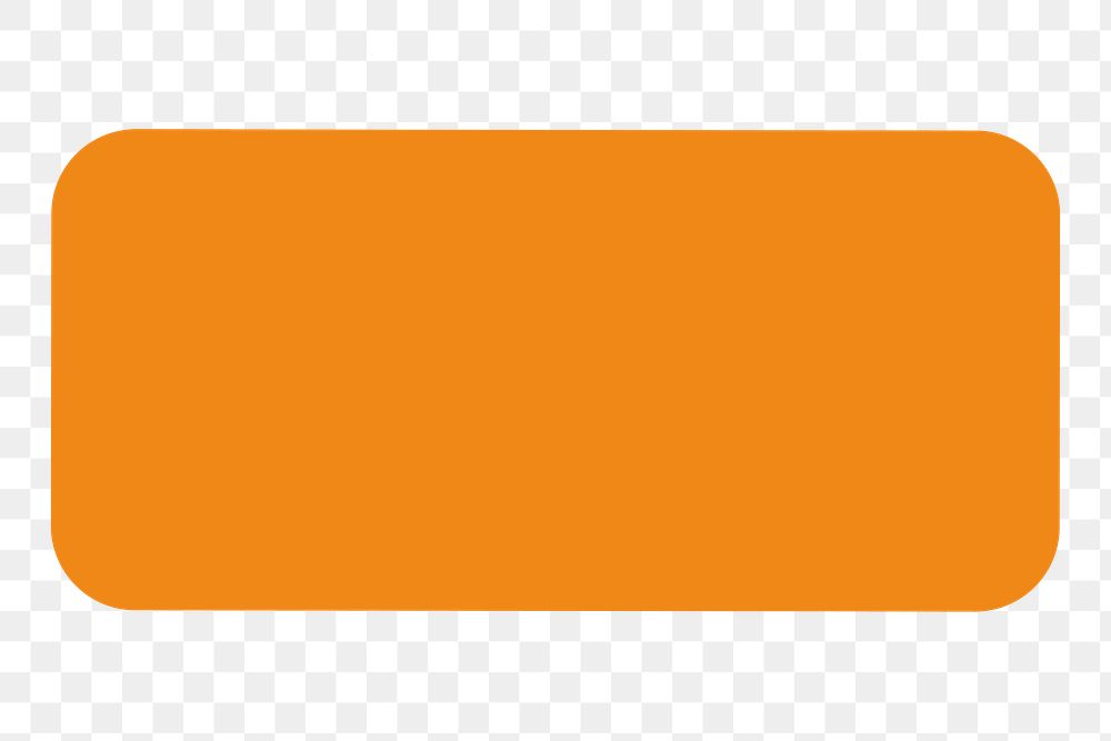 Orange rectangle png frame sticker, transparent background