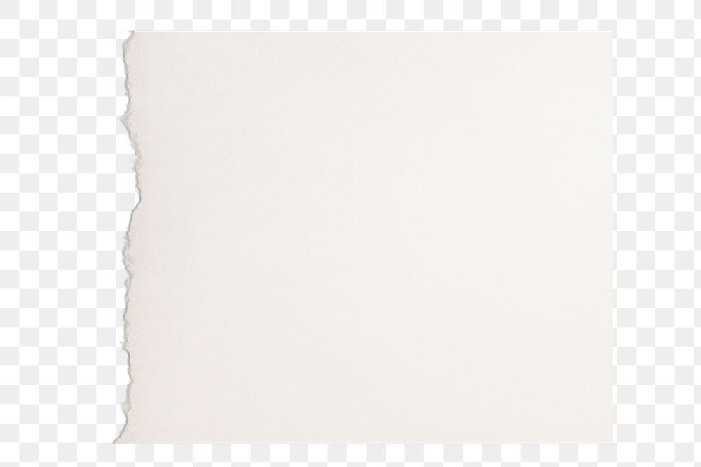 Ripped paper png sticker, white design, transparent background