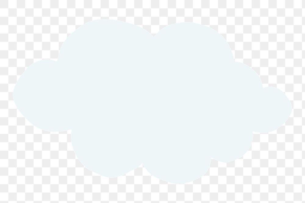 Cloud png sticker, cute doodle, transparent background