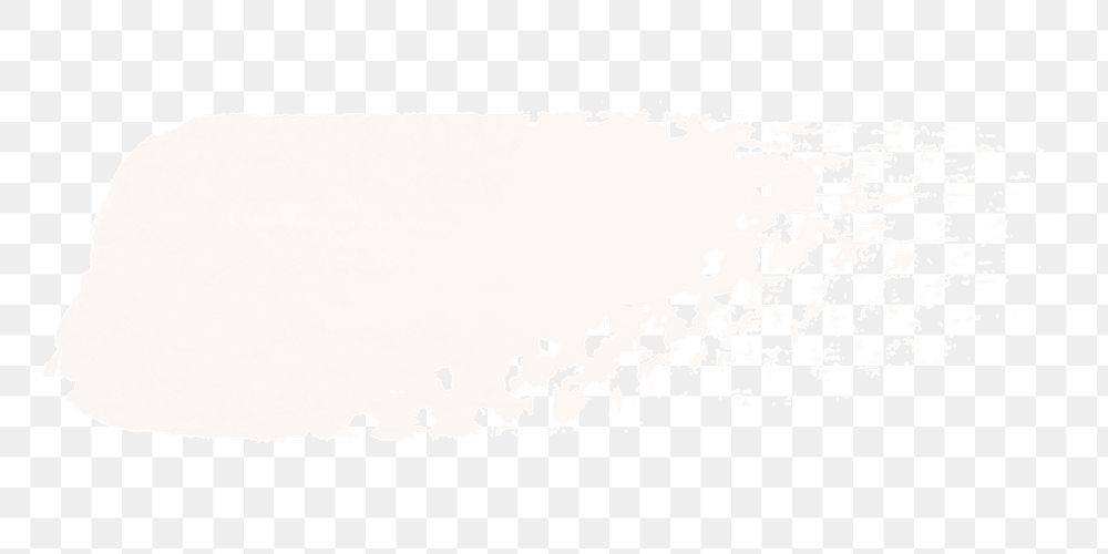 White brush stroke png sticker, transparent background