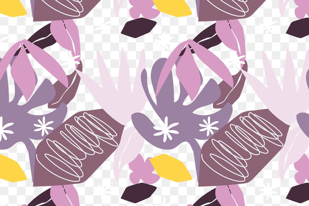 Floral pattern png background, transparent design