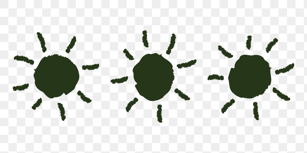 Sun png doodle weather sticker, transparent background