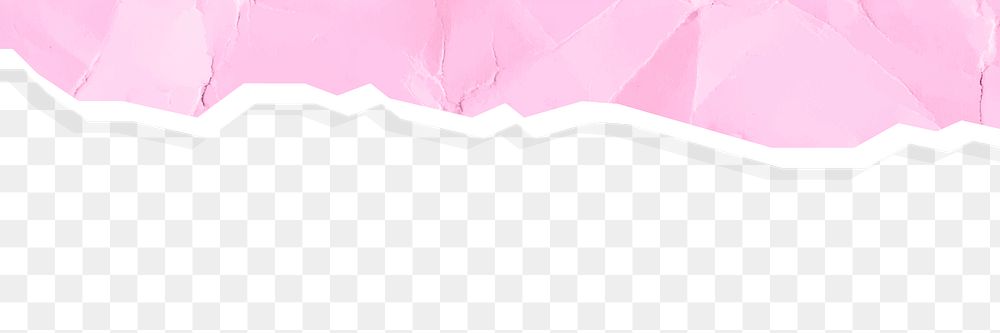 Pink paper png crumpled texture sticker, transparent background