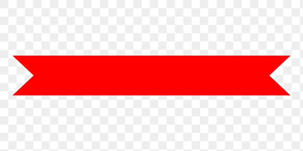 Png red text box sticker, ribbon, transparent background