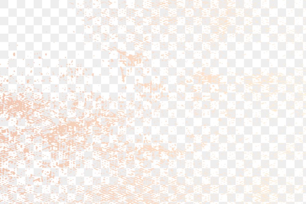 Png peach grunge texture overlay, transparent background