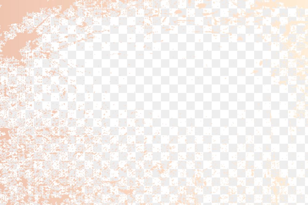 Png peach grunge texture overlay, transparent background