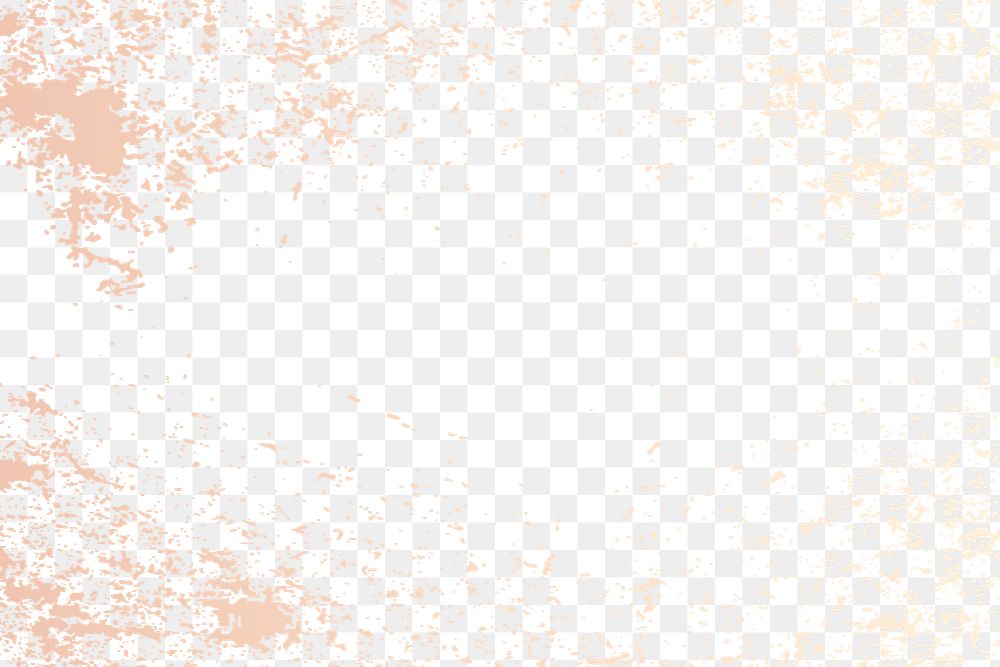 Png peach grunge texture overlay, transparent background