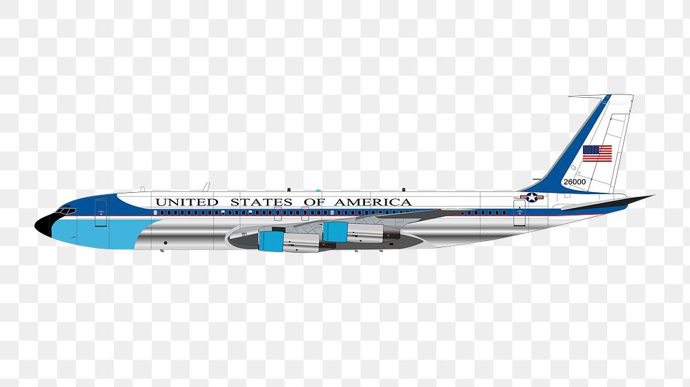 American airplane png sticker illustration, transparent background. Free public domain CC0 image.