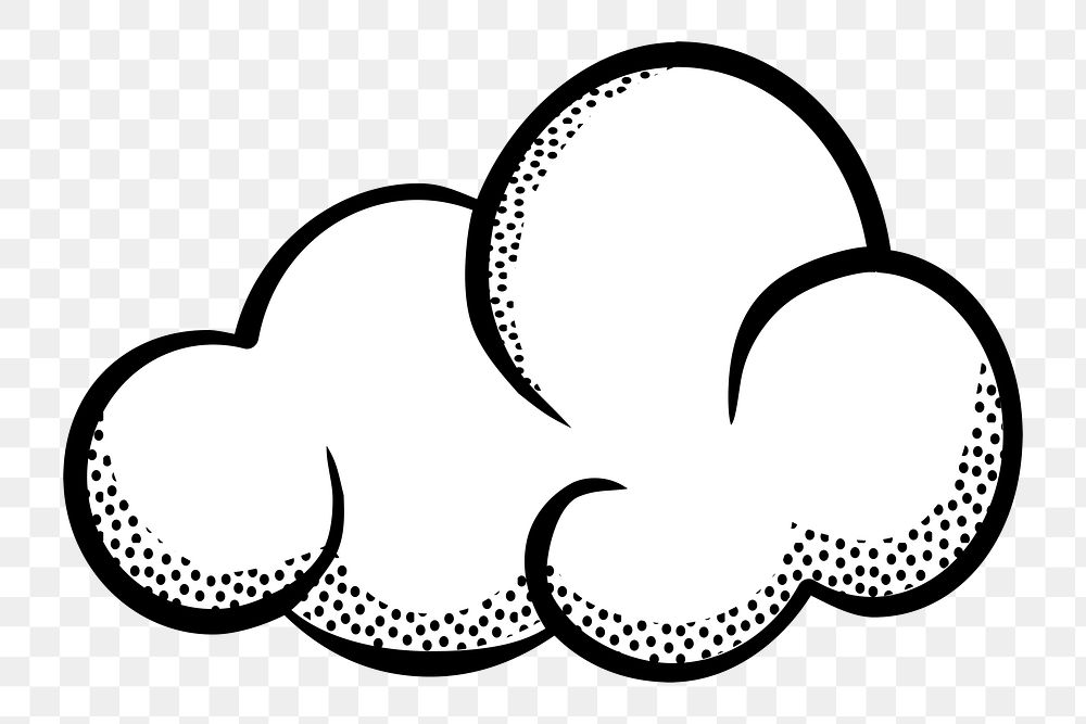 Cloud png illustration, transparent background. Free public domain CC0 image.