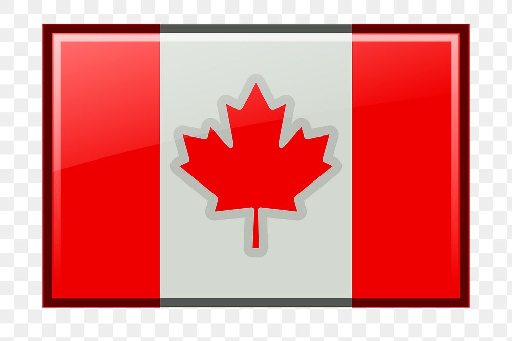 Canada flag png illustration, transparent background. Free public domain CC0 image.