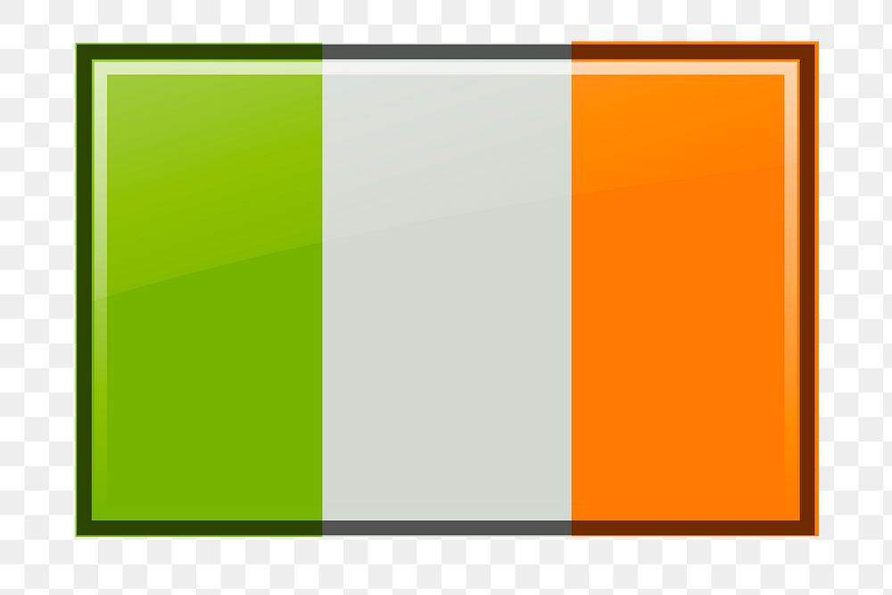 Irish flag png illustration, transparent background. Free public domain CC0 image.