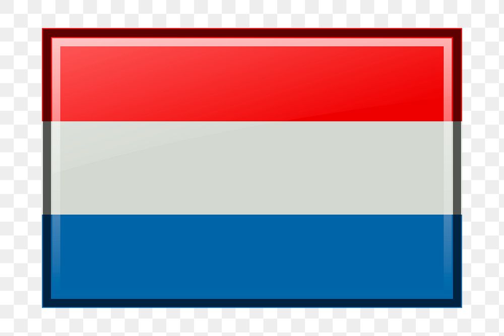 Netherlands flag png illustration, transparent background. Free public domain CC0 image.