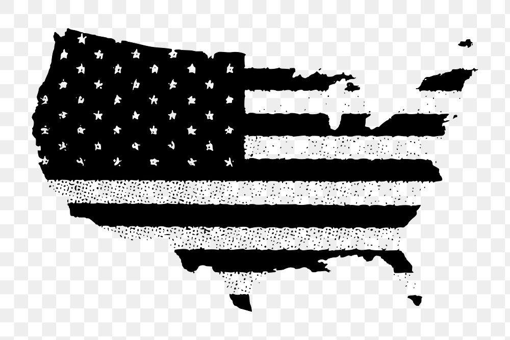 U.S. flag png illustration, transparent background. Free public domain CC0 image.