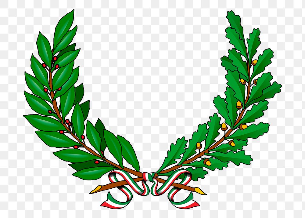 Laurel wreath png illustration, transparent background. Free public domain CC0 image.