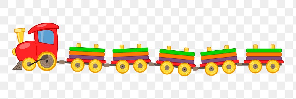 Cartoon train png illustration, transparent background. Free public domain CC0 image.