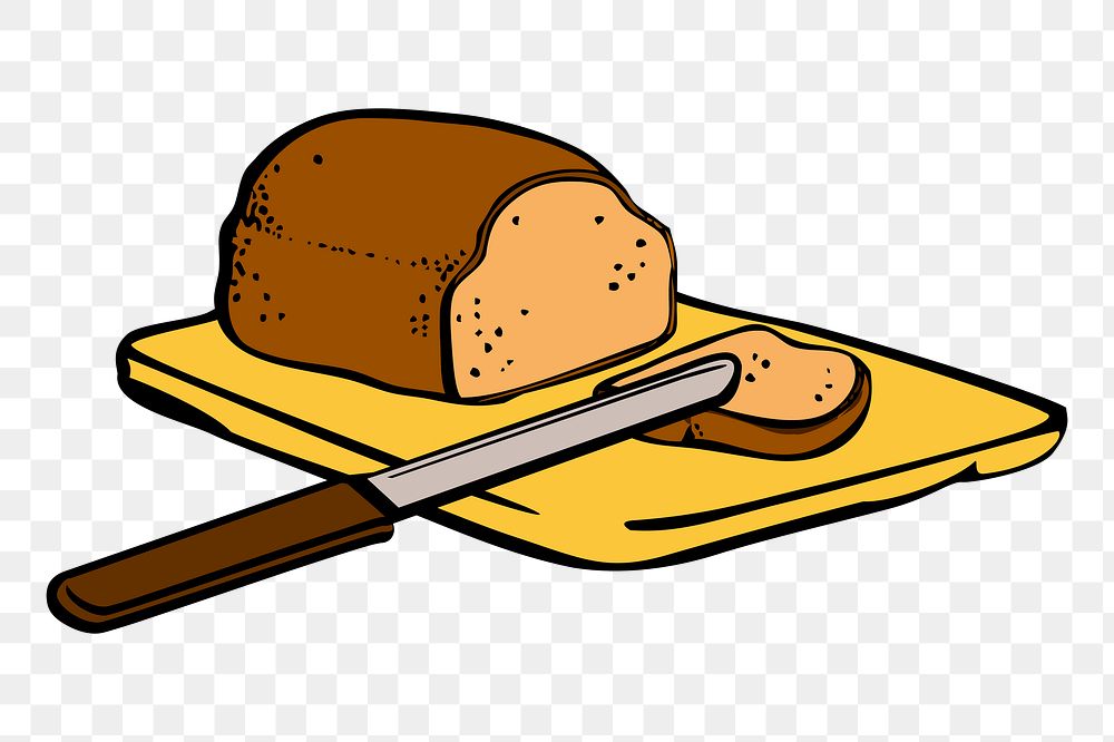 Bread loaf png illustration, transparent background. Free public domain CC0 image.