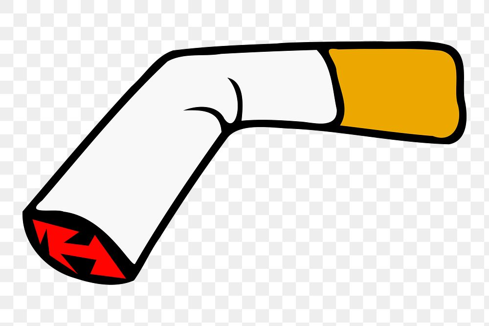 Cigarette png illustration, transparent background. Free public domain CC0 image.