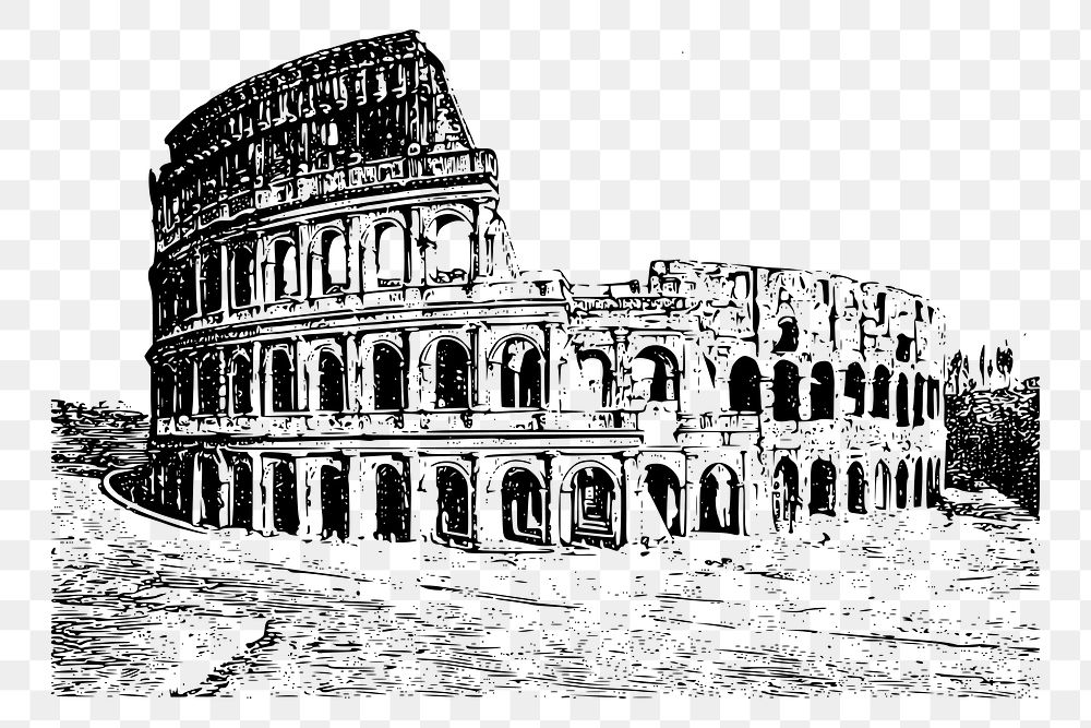 The Colosseum png  illustration, transparent background. Free public domain CC0 image.