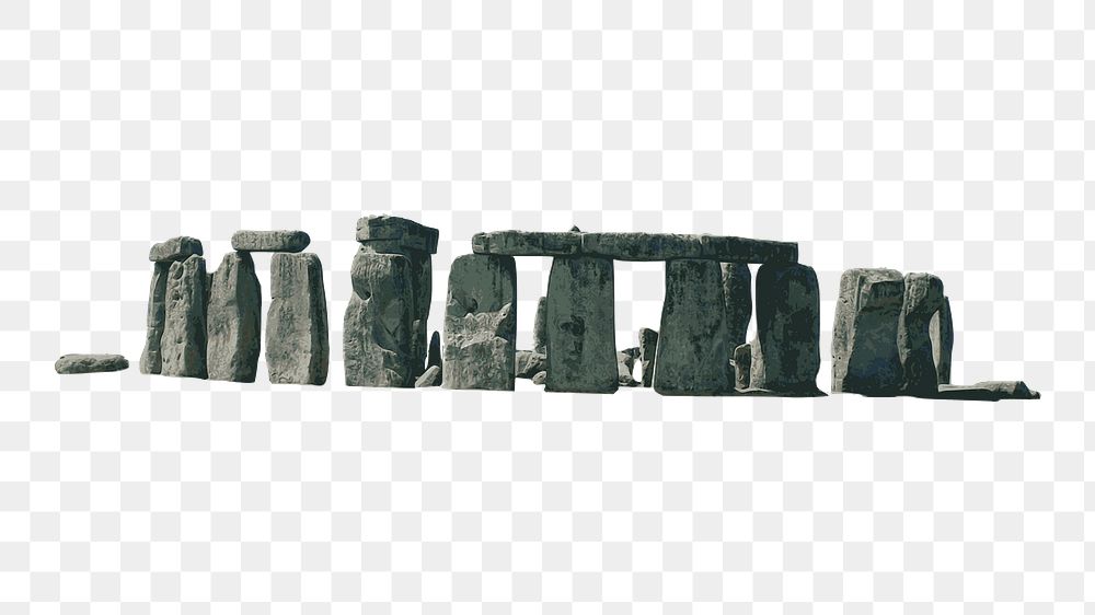 Stonehenge png illustration, transparent background. Free public domain CC0 image.