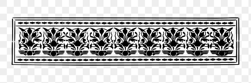 Decorative pattern png  illustration, transparent background. Free public domain CC0 image.