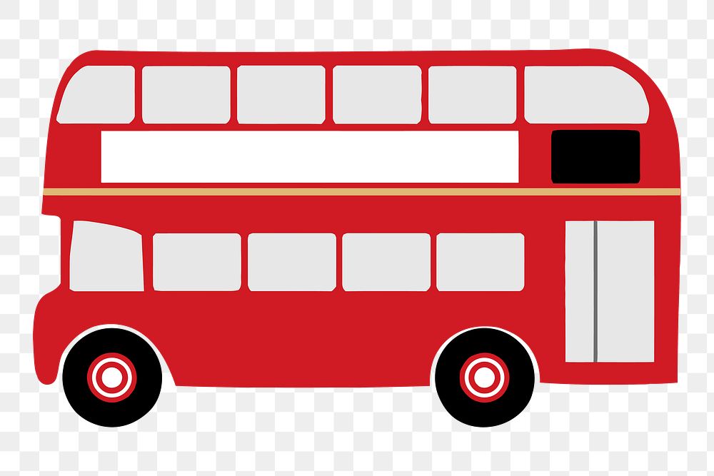 London buses png illustration, transparent background. Free public domain CC0 image.