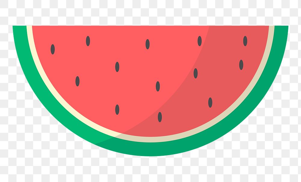 Watermelon png illustration, transparent background. Free public domain CC0 image.