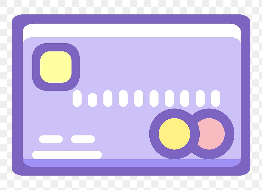 Credit card png illustration, transparent background. Free public domain CC0 image.