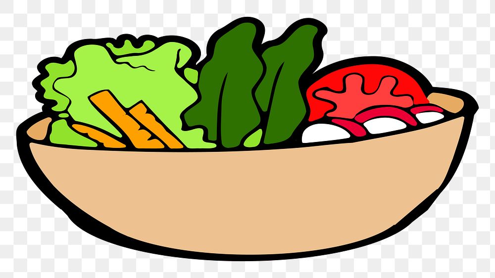 Salad png illustration, transparent background. Free public domain CC0 image.