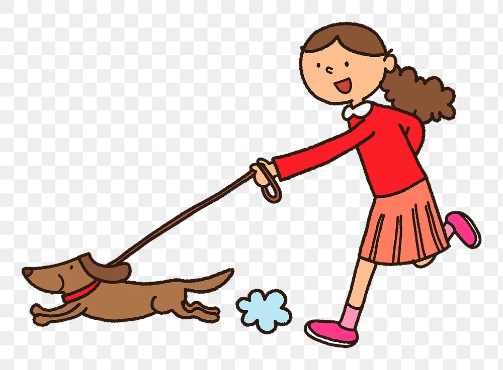 Dog walking png illustration, transparent background. Free public domain CC0 image.