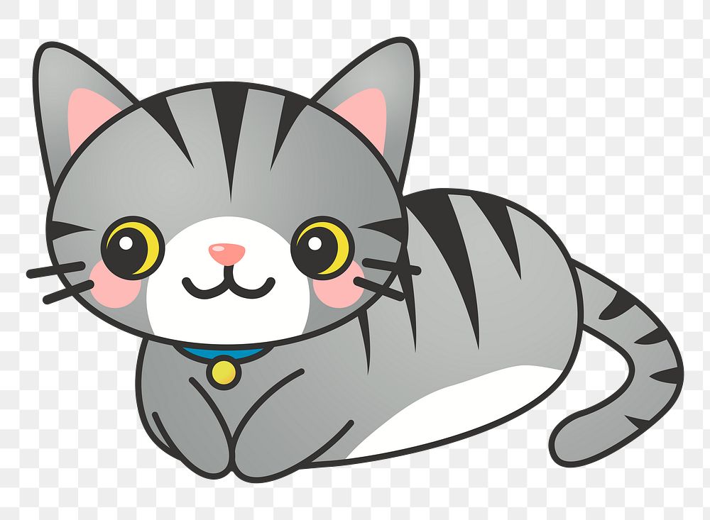 Cat png illustration, transparent background. Free public domain CC0 image.