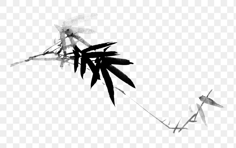 Japanese tree branch png sticker, transparent background.   Remastered by rawpixel. 