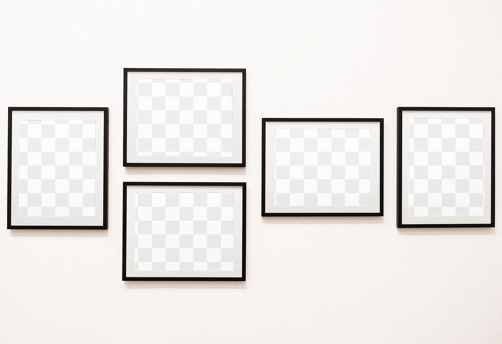 Gallery wall png mockup sticker, transparent design