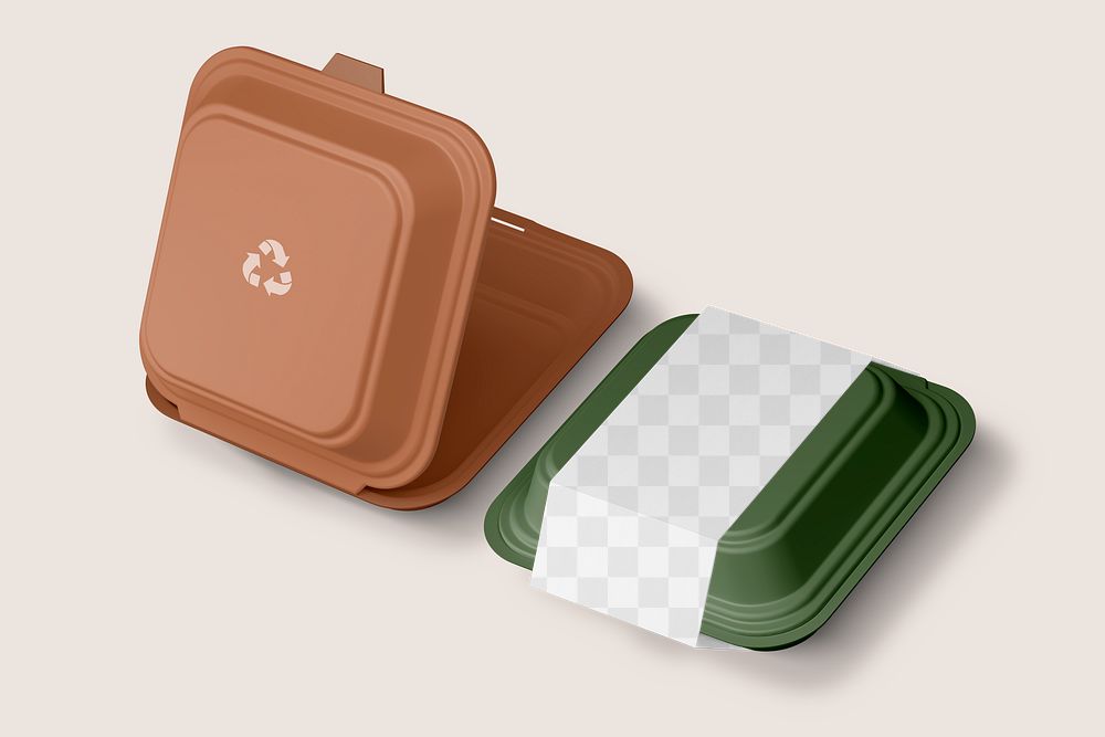 Takeout container  png mockup, transparent design