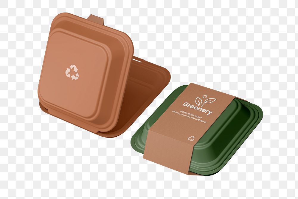 Takeout container  png sticker, transparent background