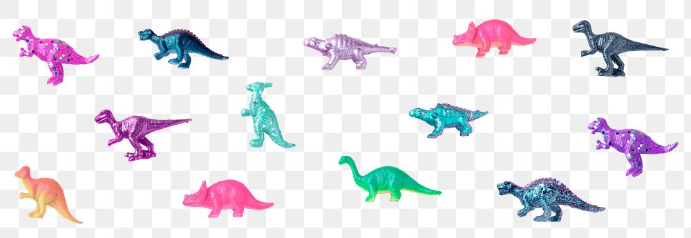 Png colorful dinosaur pattern, transparent background