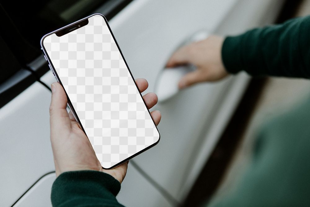 Smartphone screen png transparent mockup