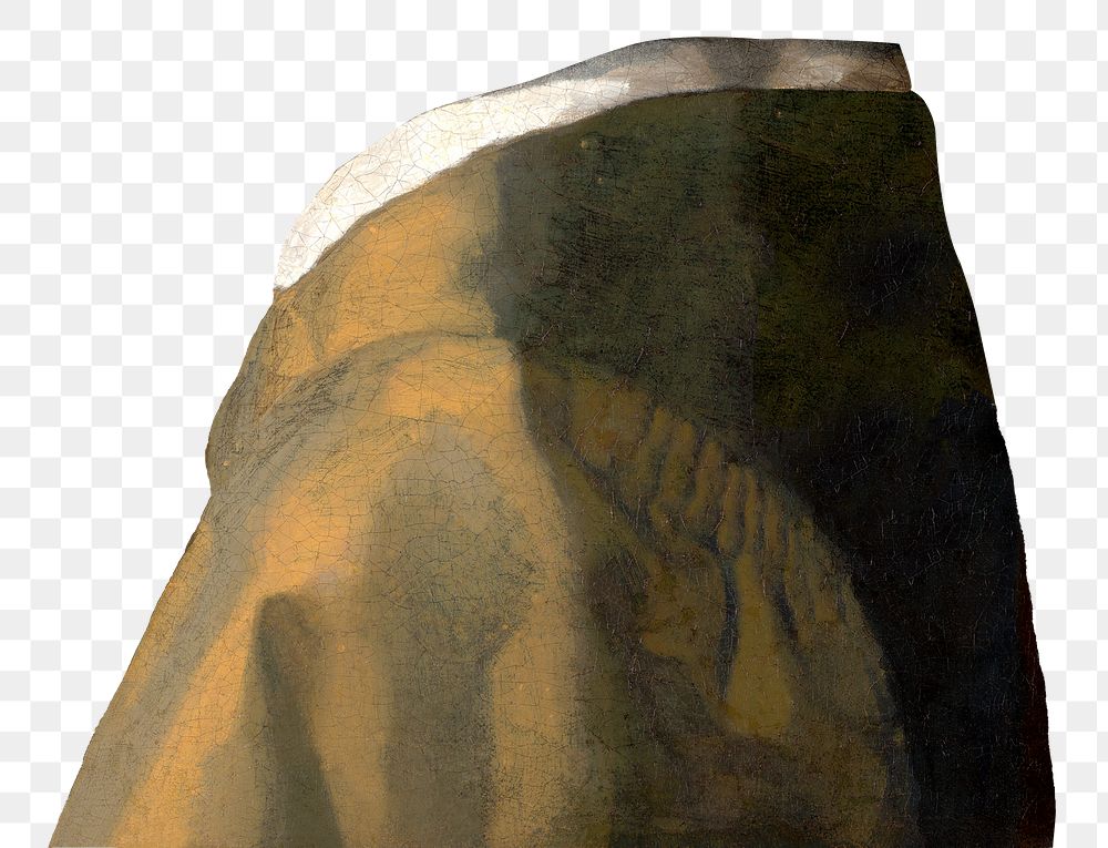 Png Girl with a Pearl Earring shirt, Johannes Vermeer's famous artwork on transparent background, remastered by rawpixel