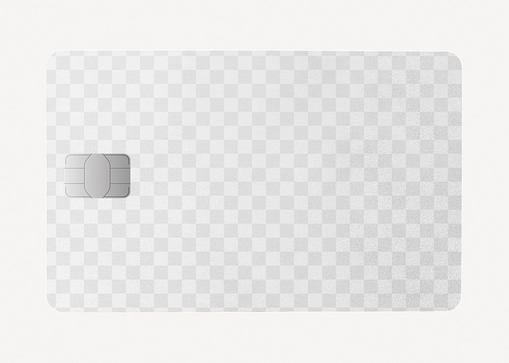 Credit card png mockup, editable transparent design 